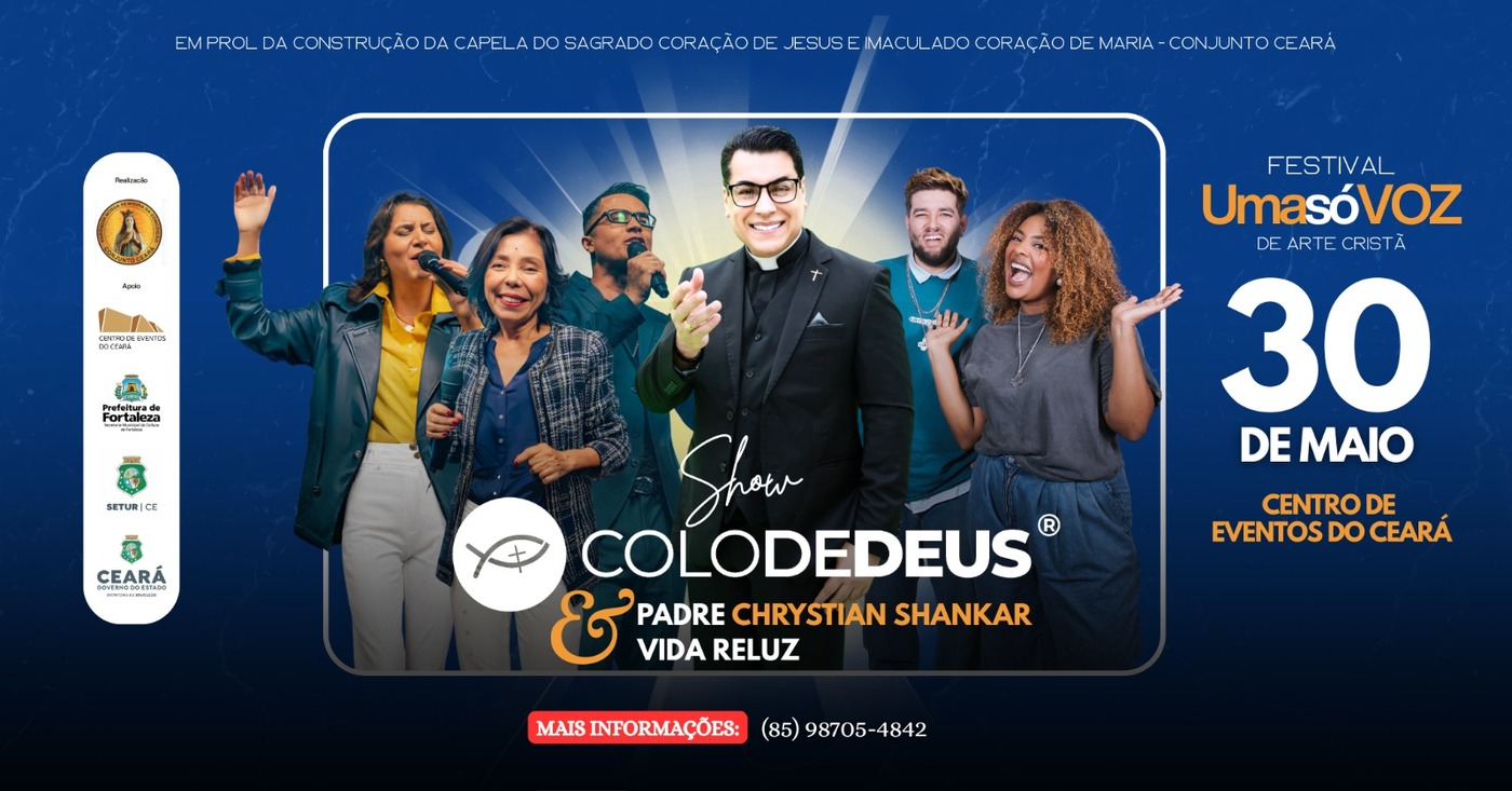 Todos ingressos em prol da construção da Capela Sagrado Coração de Jesus e Imaculado Coração de Maria